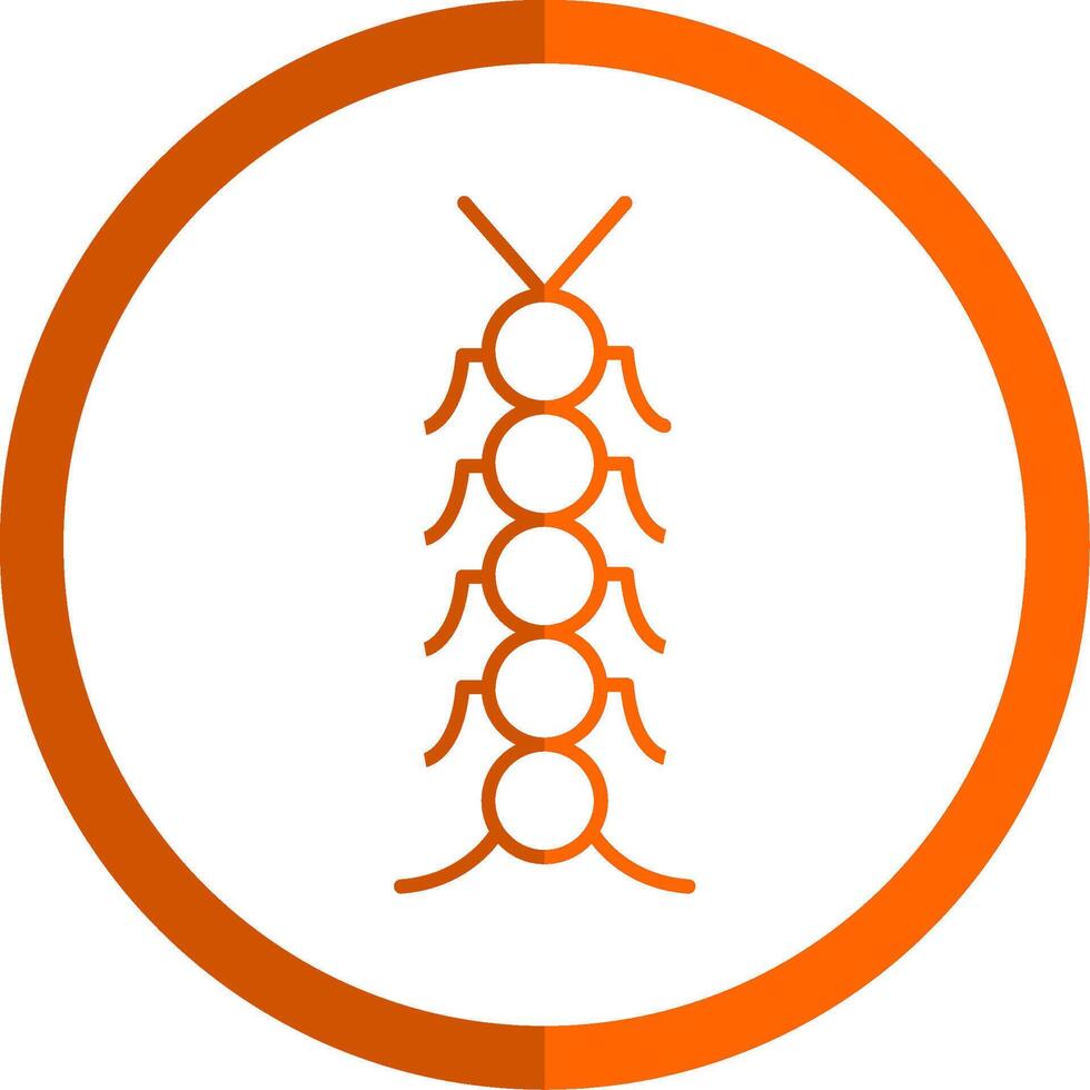 Insect Line Orange Circle Icon vector