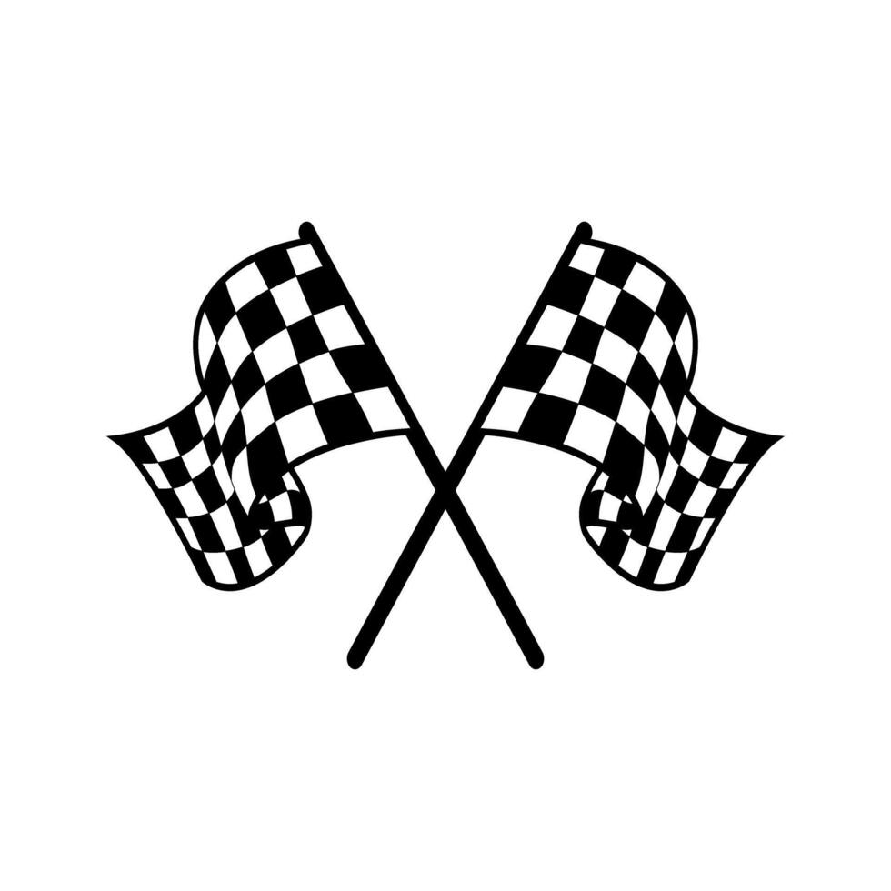 Racing flag icon. Race illustration sign. Finish symbol or logo. vector