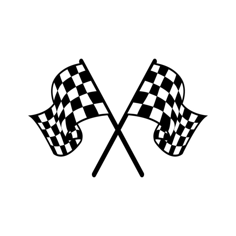 Racing flag icon. Race illustration sign. Finish symbol or logo. vector