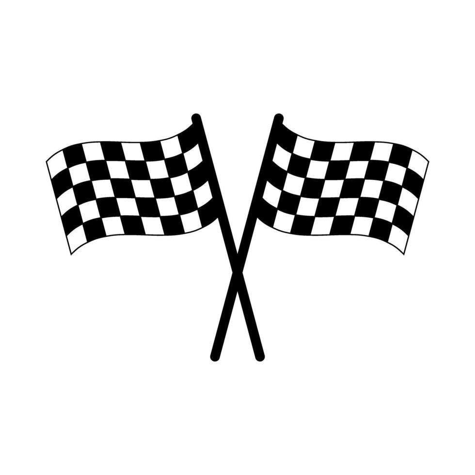 carreras bandera icono. carrera ilustración signo. terminar símbolo o logo. vector