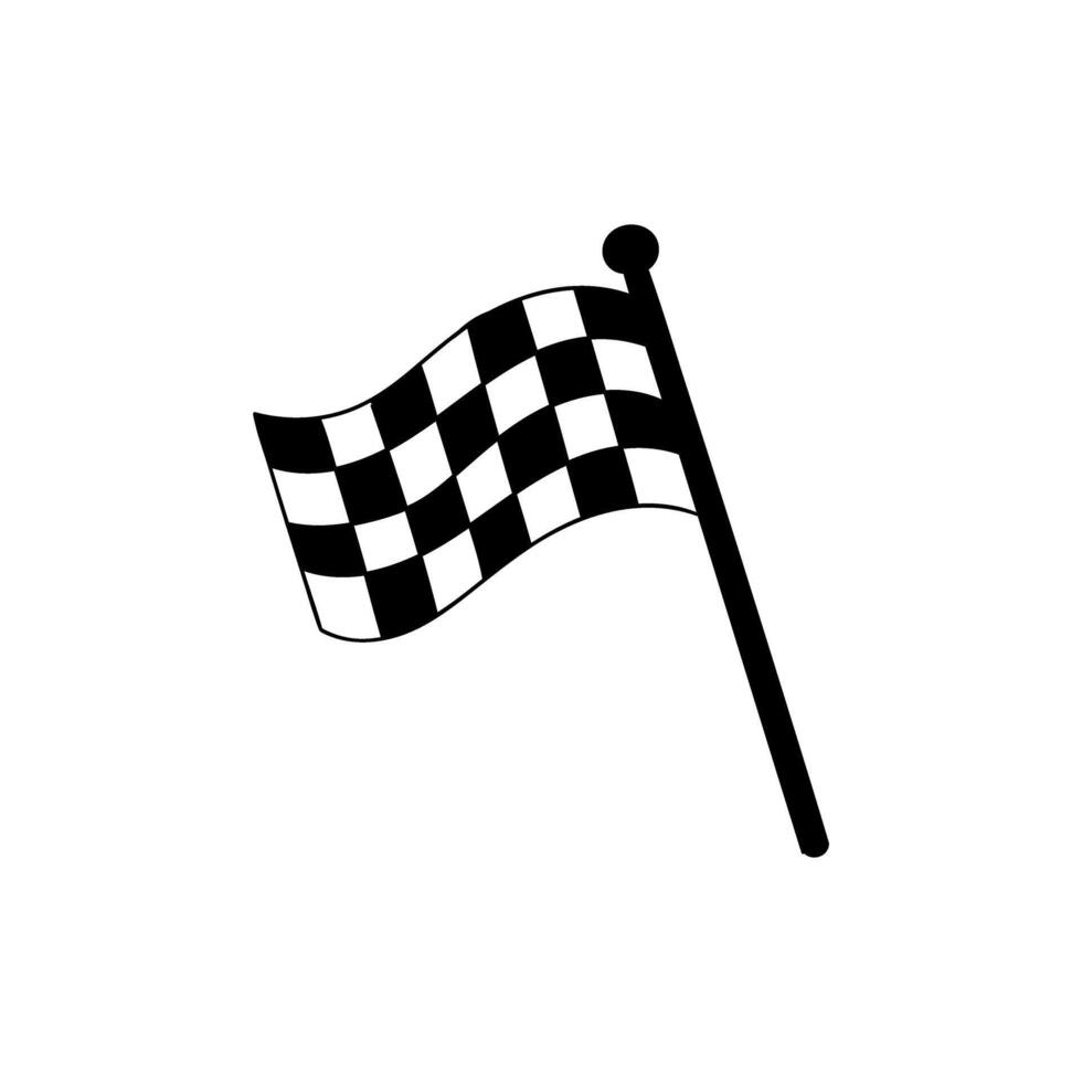 Racing flag icon. Race illustration sign. Finish symbol or logo. vector