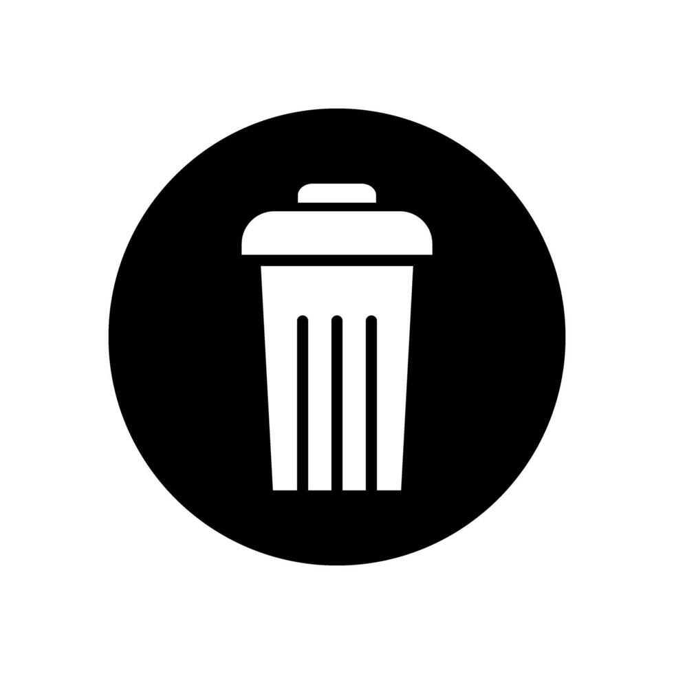 basura lata icono colocar. basura ilustración firmar recopilación. cesta símbolo o logo. vector