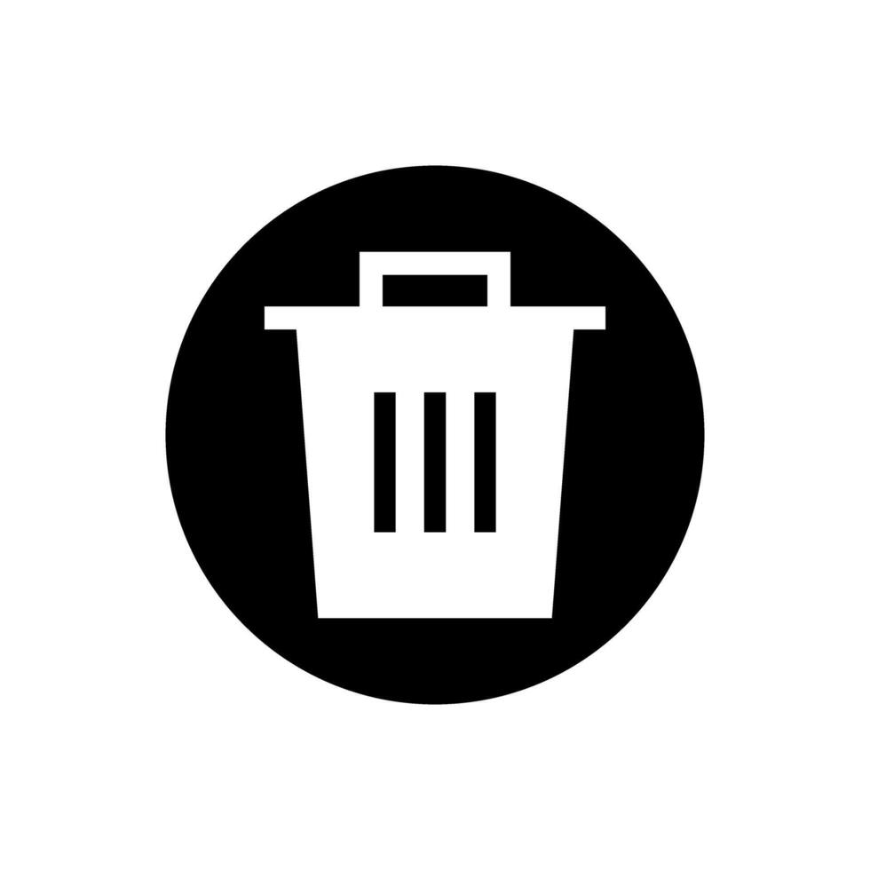 basura lata icono colocar. basura ilustración firmar recopilación. cesta símbolo o logo. vector