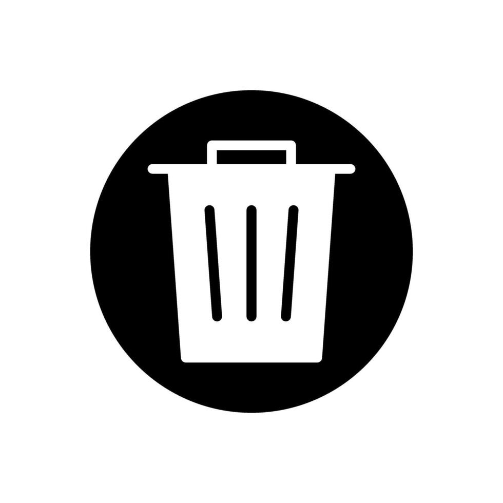 basura lata icono colocar. basura ilustración firmar recopilación. cesta símbolo o logo. vector