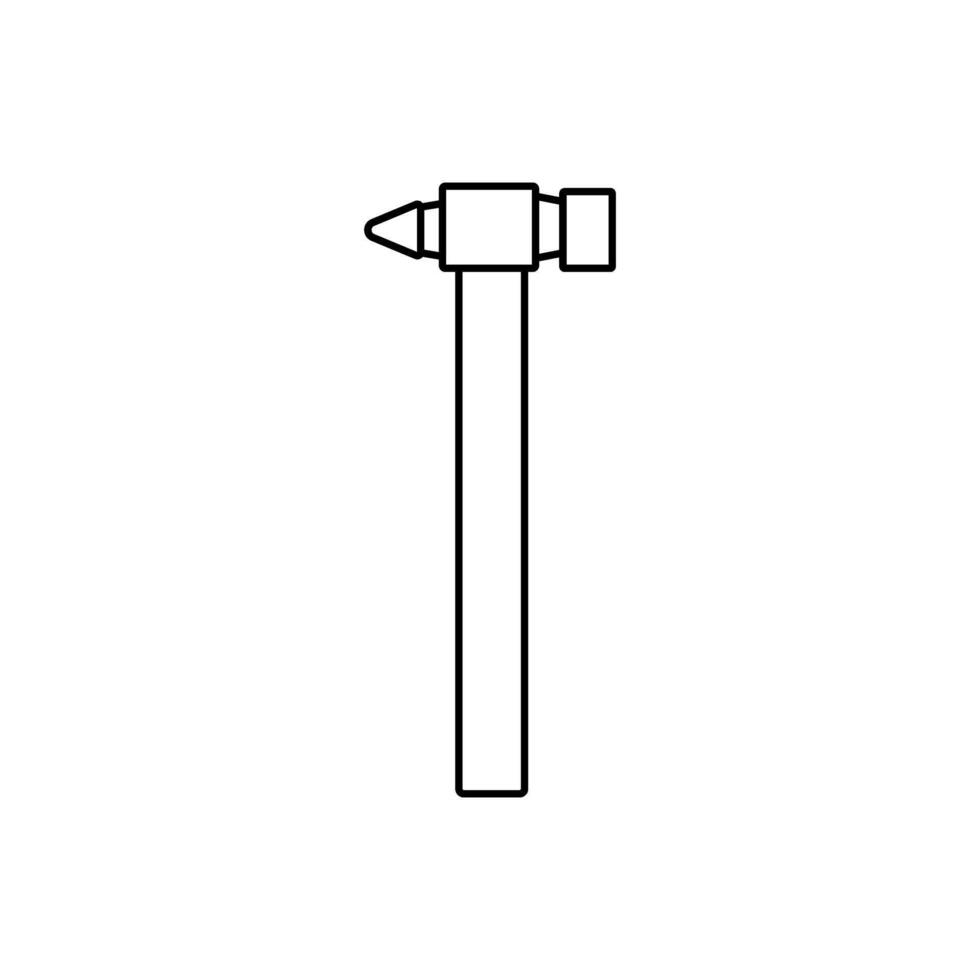 Hammer icon. Repair illustration sign. Tool symbol or logo. vector