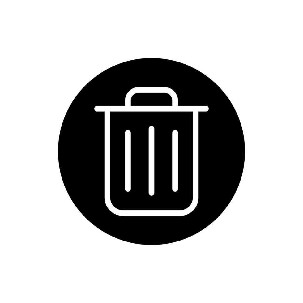 basura lata icono colocar. basura ilustración firmar recopilación. cesta símbolo o logo. vector