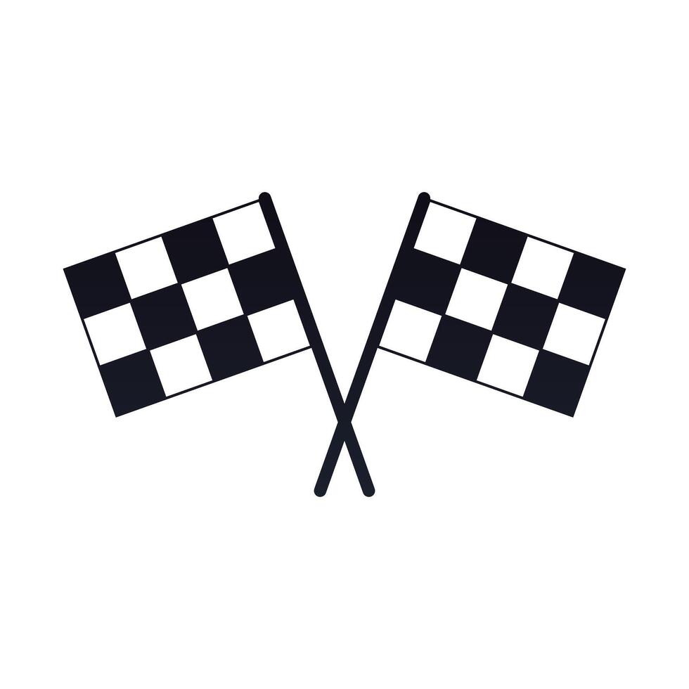 Racing flag icon. Race illustration sign. Finish symbol or logo. vector