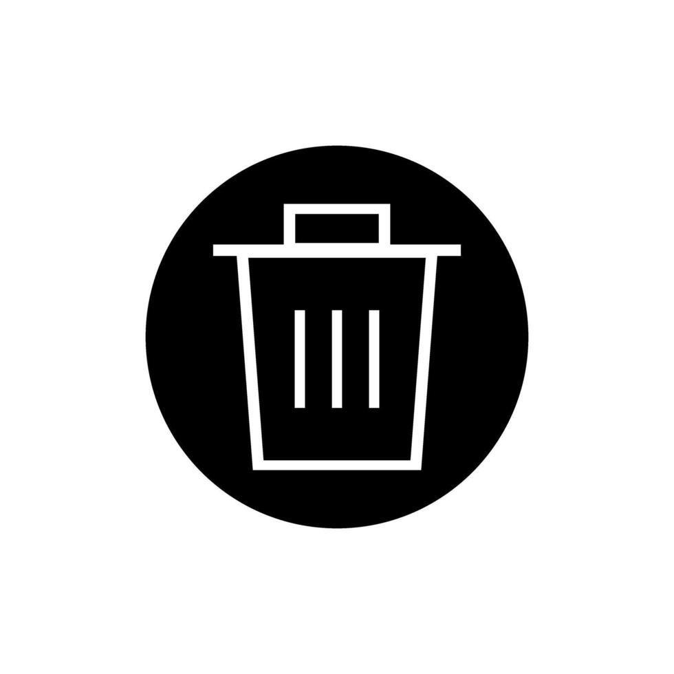 basura lata icono colocar. basura ilustración firmar recopilación. cesta símbolo o logo. vector