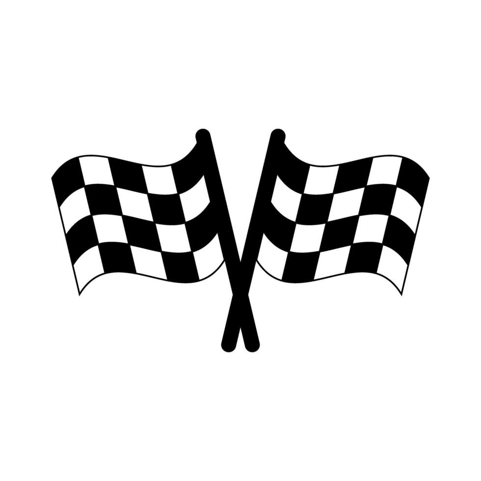 Racing flag icon. Race illustration sign. Finish symbol or logo. vector