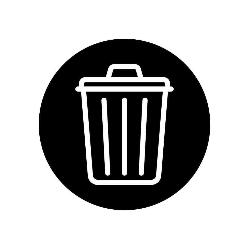 basura lata icono colocar. basura ilustración firmar recopilación. cesta símbolo o logo. vector