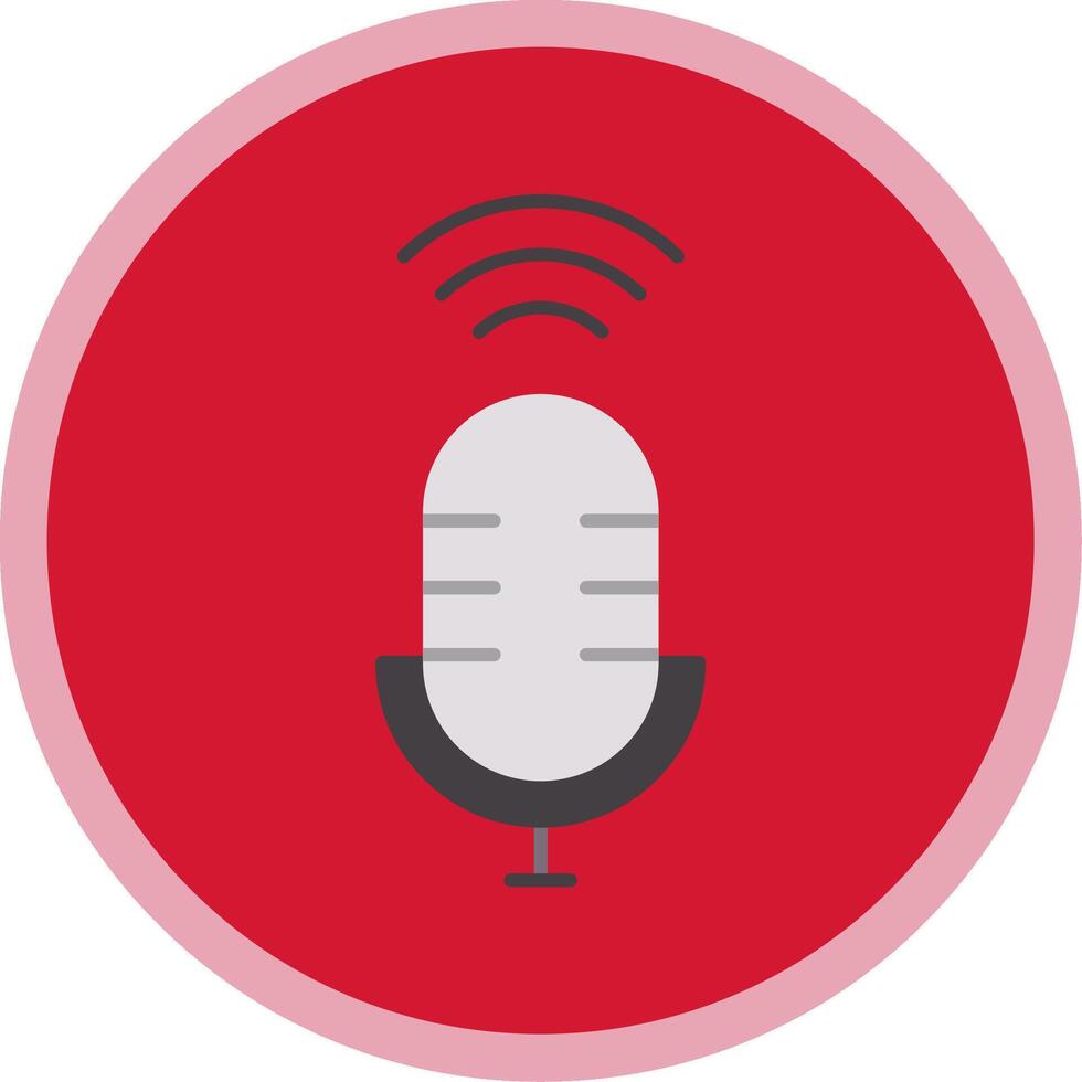 Voice Assistant Flat Multi Circle Icon vector