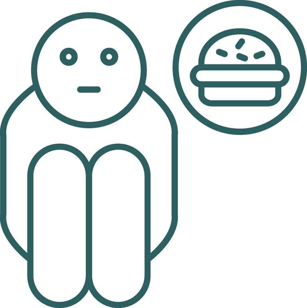 Beggar Line Gradient Round Corner Icon vector