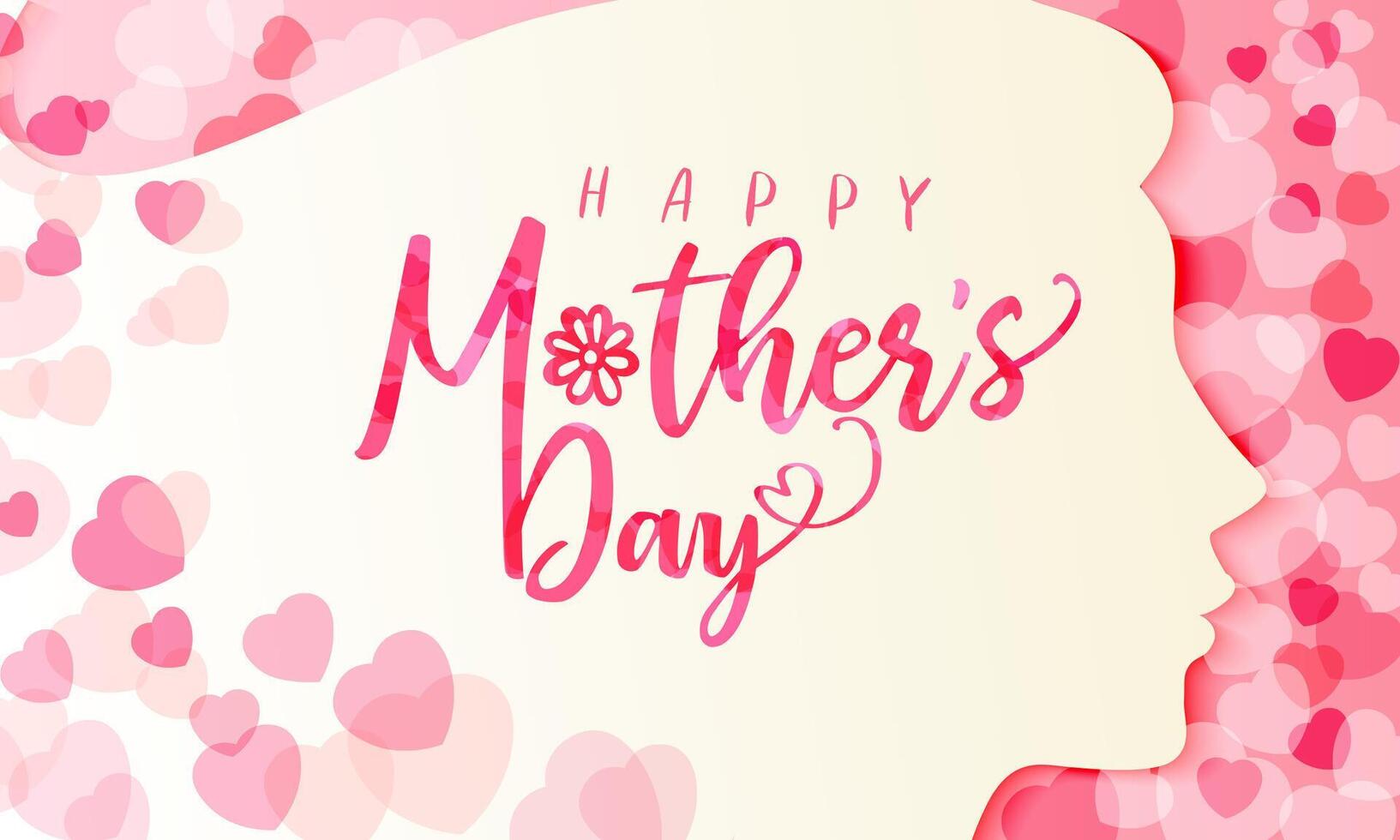 Creative decorative Mother's Day greetings. Beautiful pink background. vector