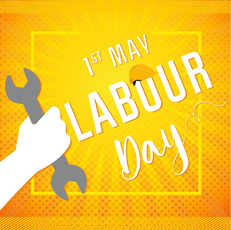International Worker's Day greeting card. vector
