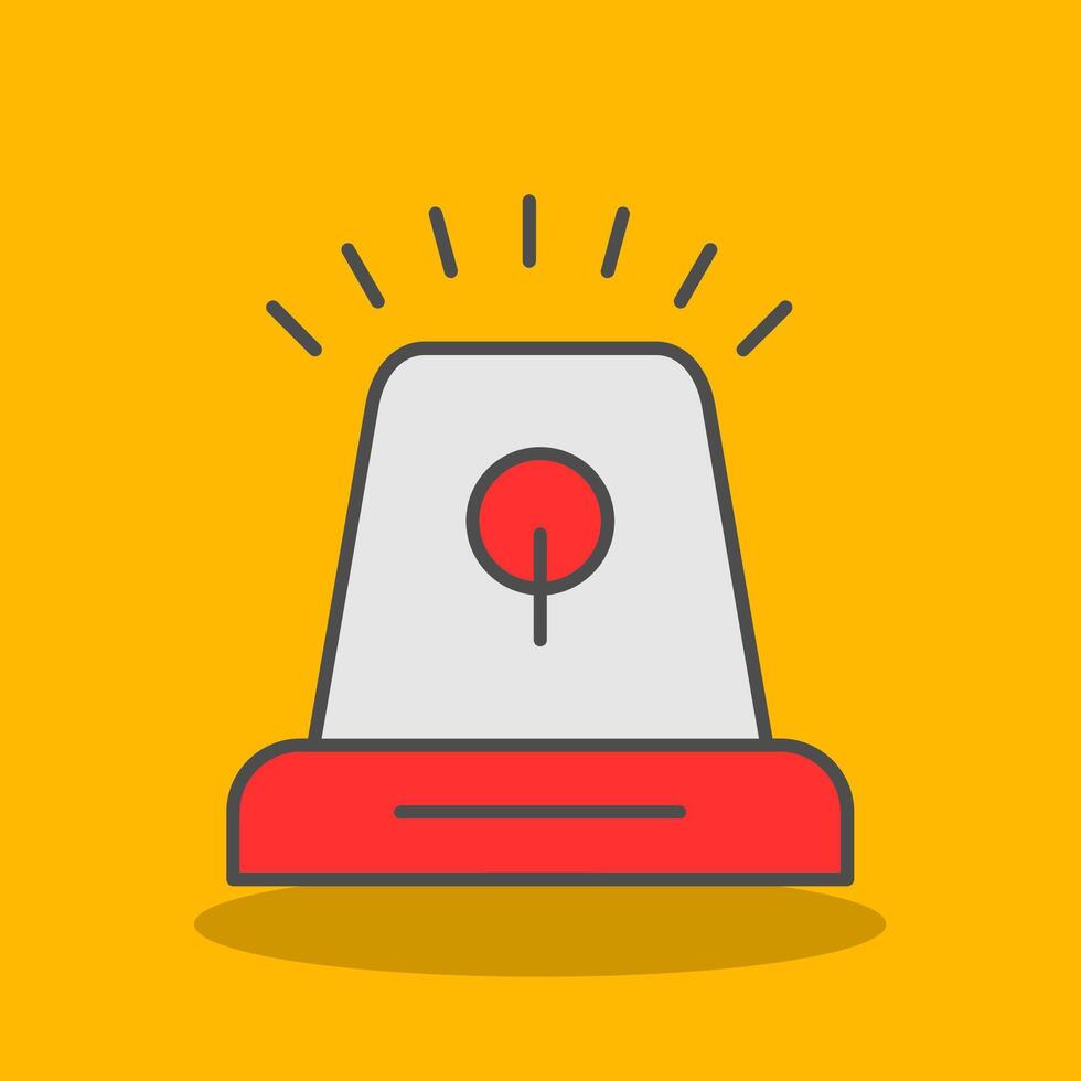 Siren Filled Shadow Icon vector