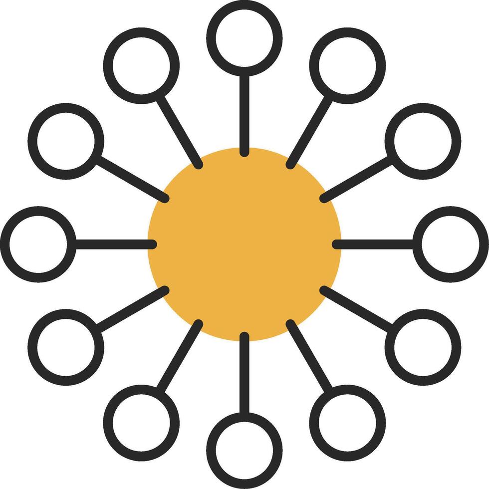 Diagram Skined Filled Icon vector
