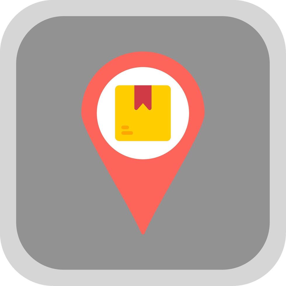 Tracking Flat Round Corner Icon vector