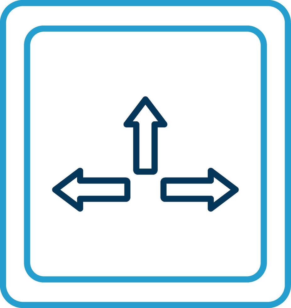 Resize Line Blue Two Color Icon vector