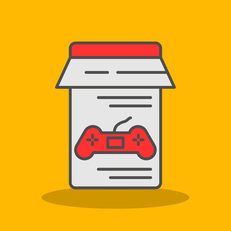 Online Store Filled Shadow Icon vector