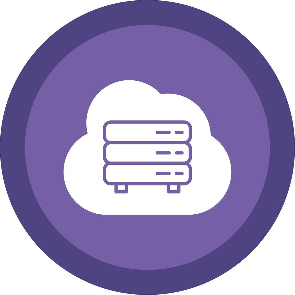 Storage Glyph Multi Circle Icon vector