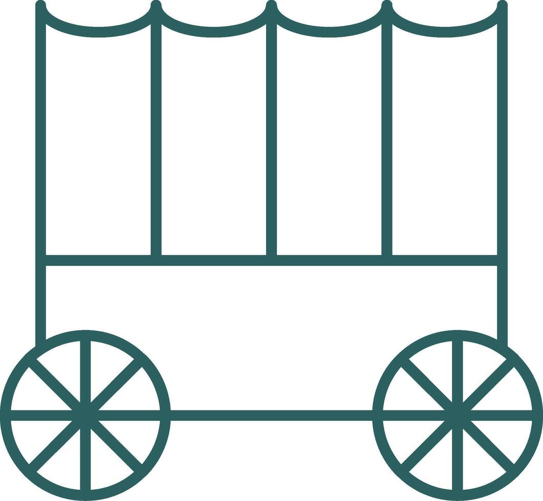 Carriage Line Gradient Round Corner Icon vector