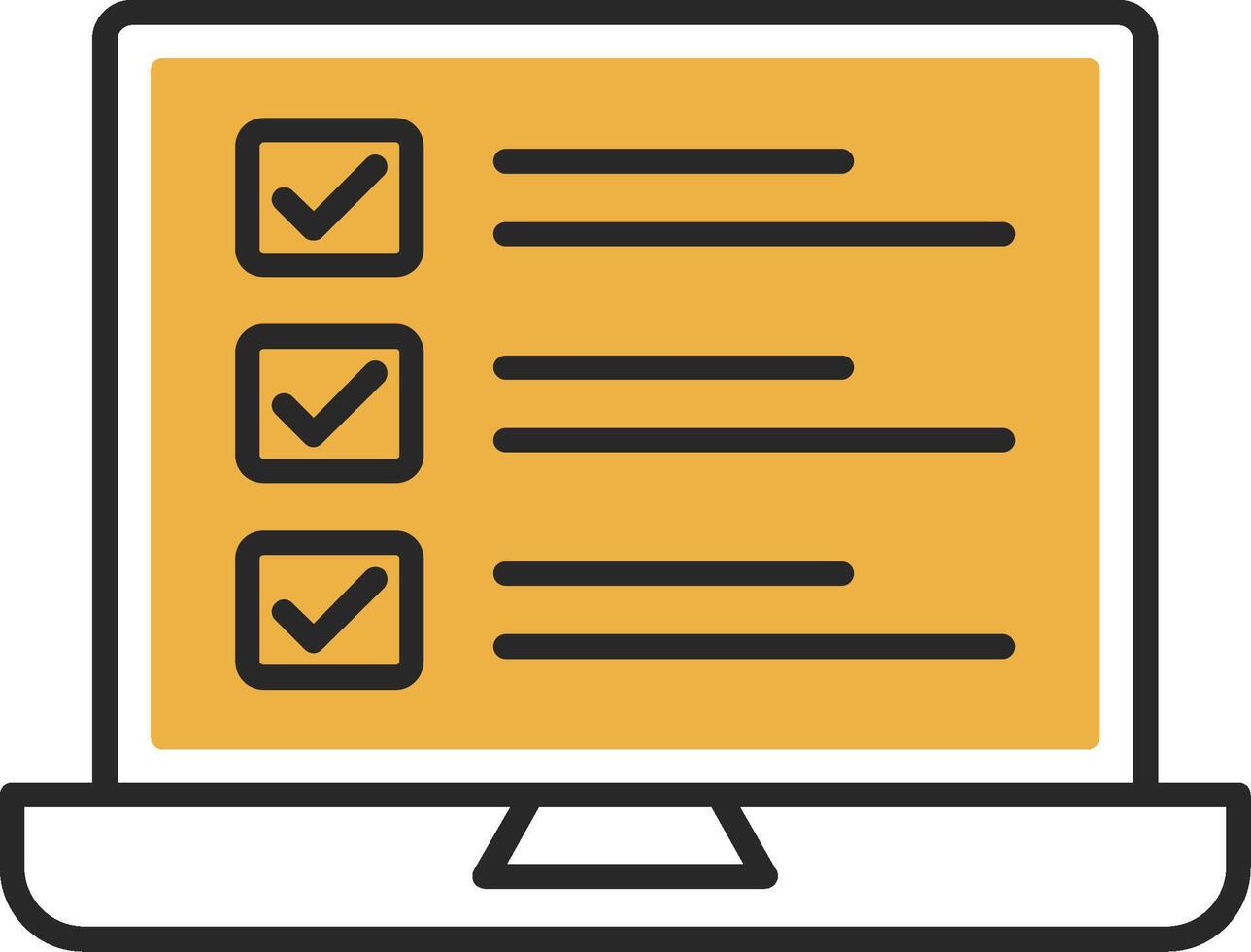 Checklist Skined Filled Icon vector