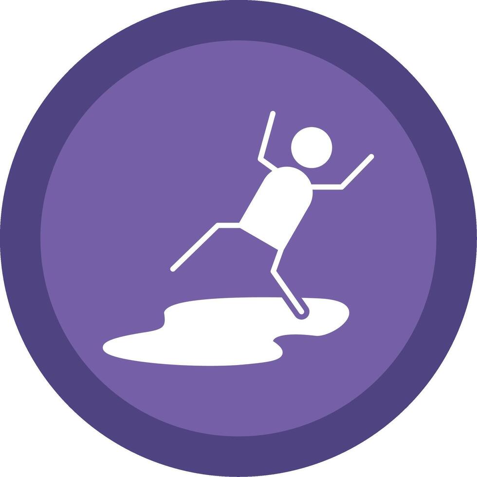 Slippery Glyph Multi Circle Icon vector