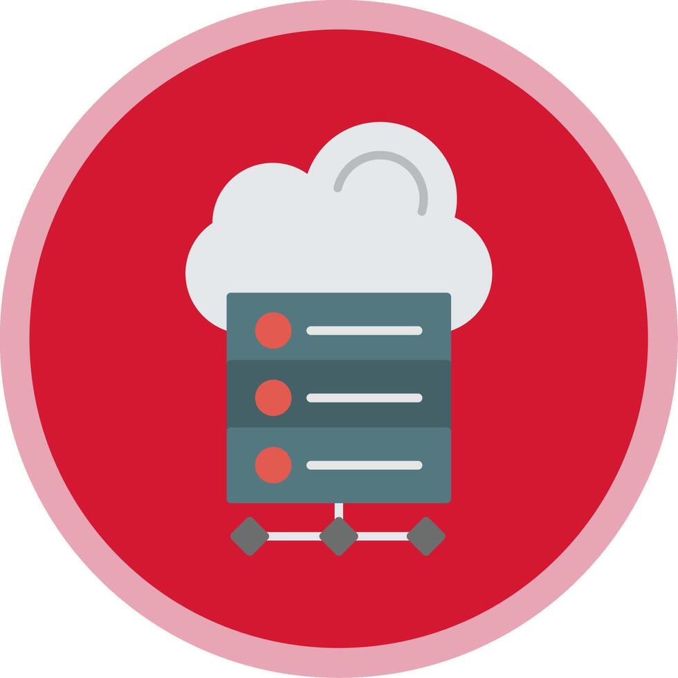 Data Storage Flat Multi Circle Icon vector