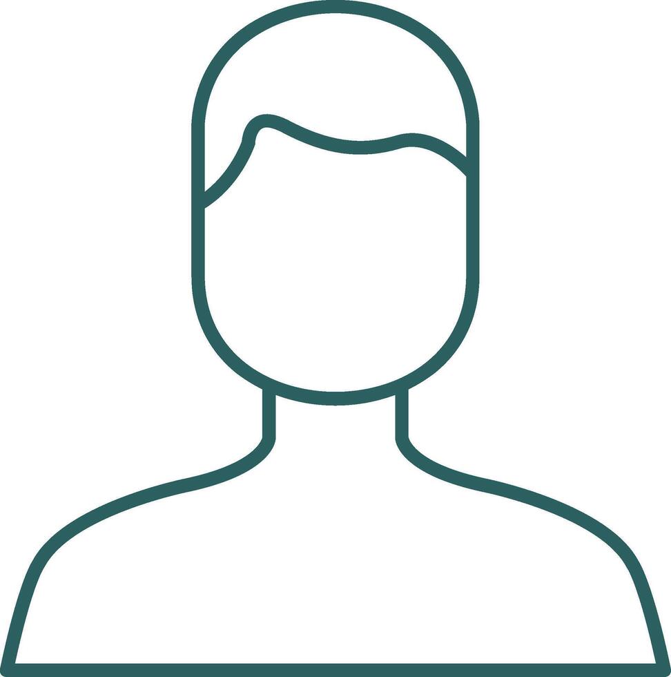 User Line Gradient Round Corner Icon vector