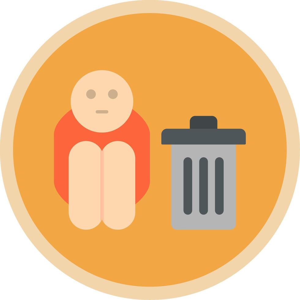 Scavenger Flat Multi Circle Icon vector