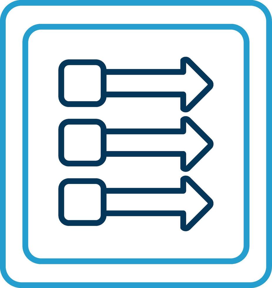 List Line Blue Two Color Icon vector