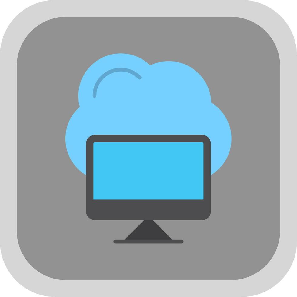 Cloud Computing Flat Round Corner Icon 43048501 Vector Art at Vecteezy