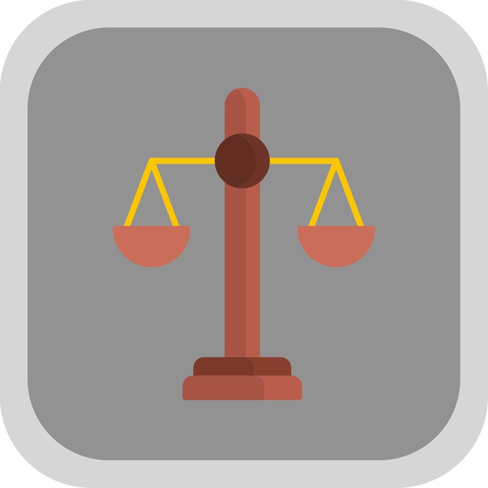 Law Flat Round Corner Icon vector