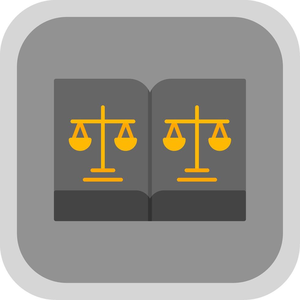 Rules Flat Round Corner Icon vector