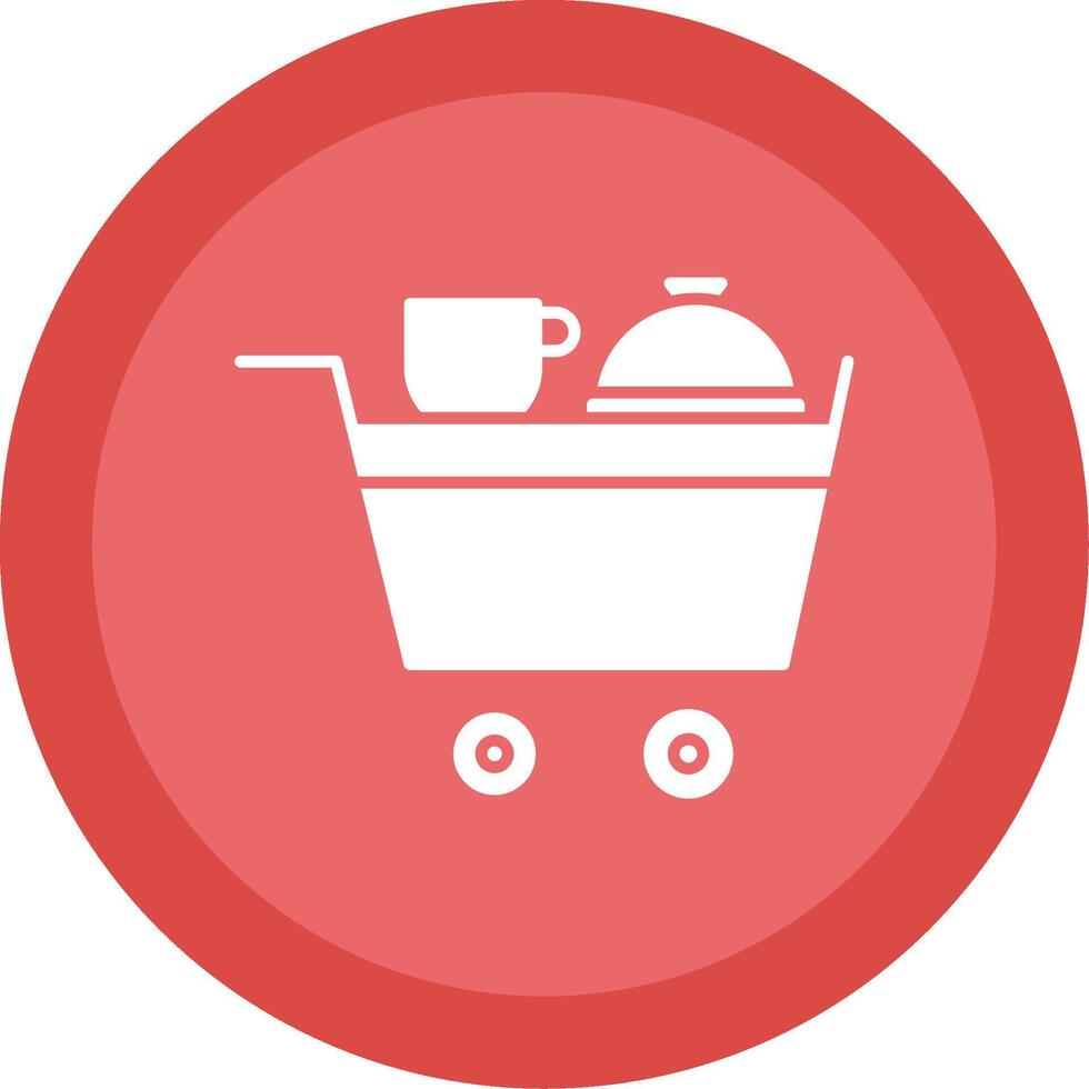 Room Service Glyph Multi Circle Icon vector