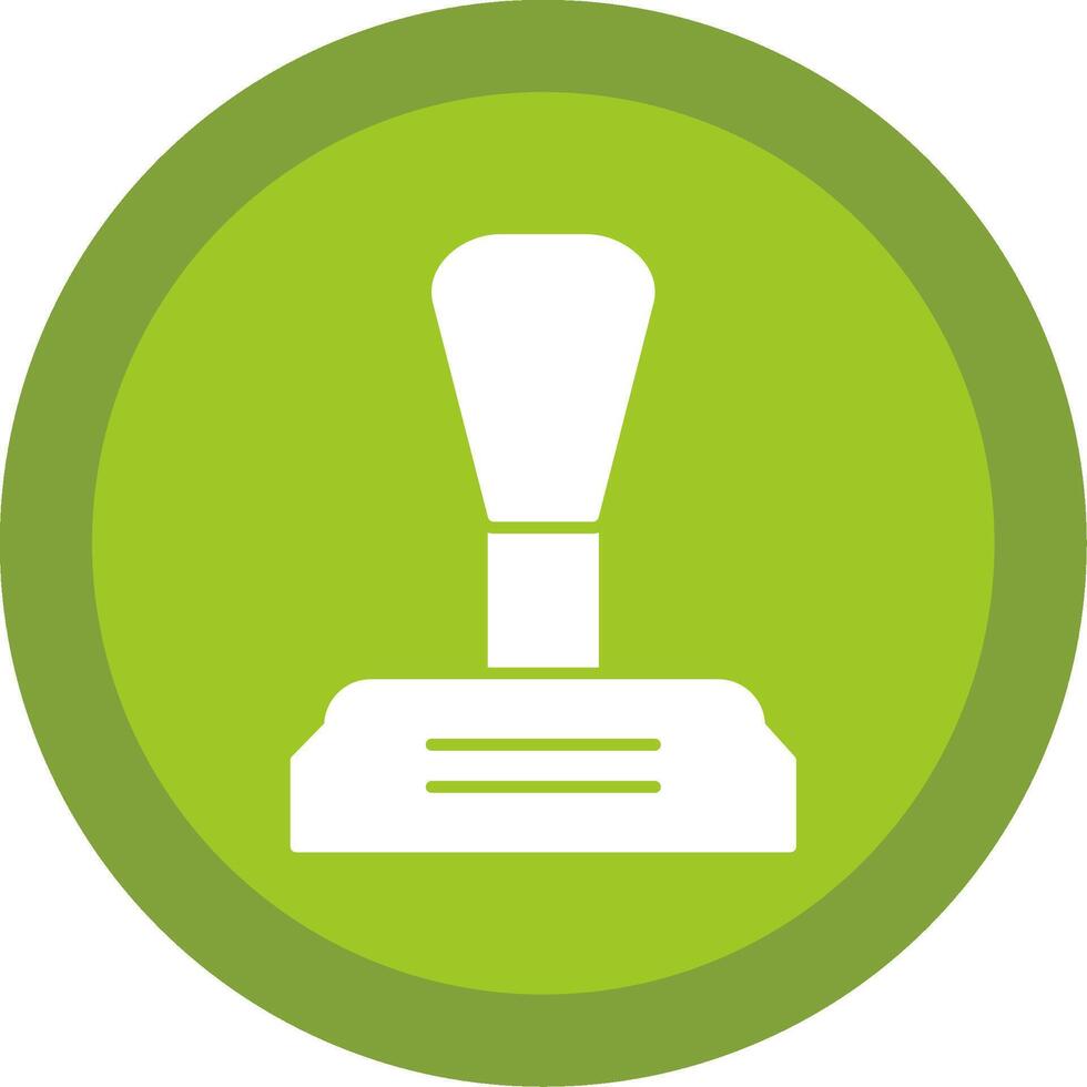 Gear Stick Glyph Multi Circle Icon vector