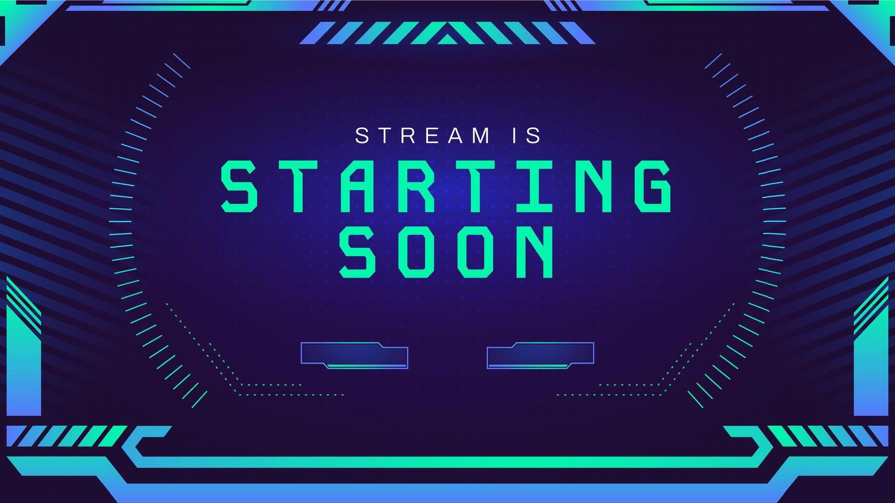 Starting stream screen ui. Game live streaming banner template, modern web page with online status. gaming interface illustration vector