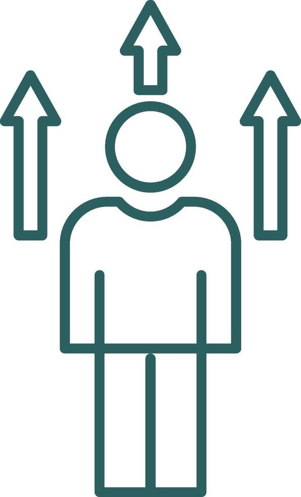 motivación línea degradado redondo esquina icono vector