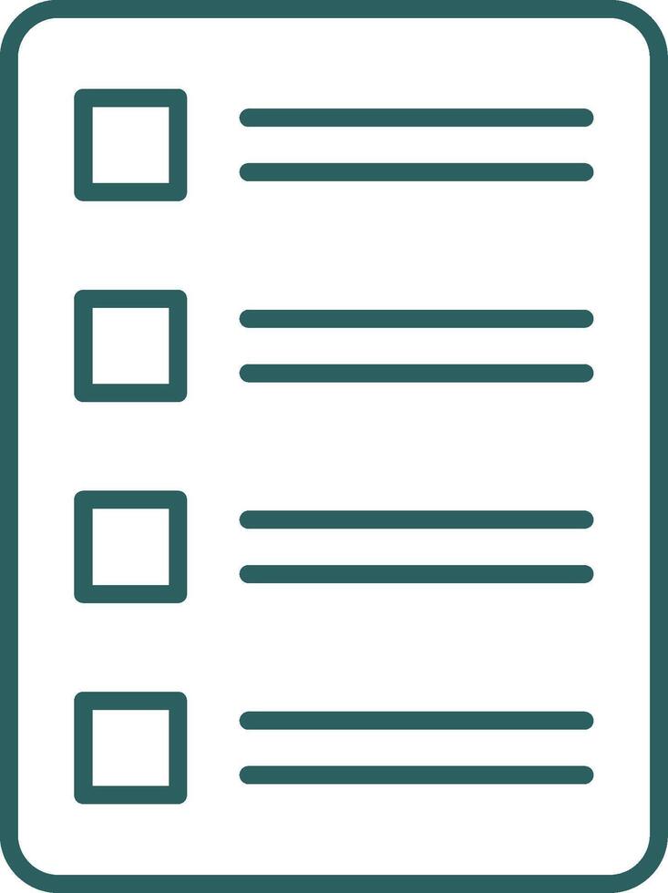 Task List Line Gradient Round Corner Icon vector