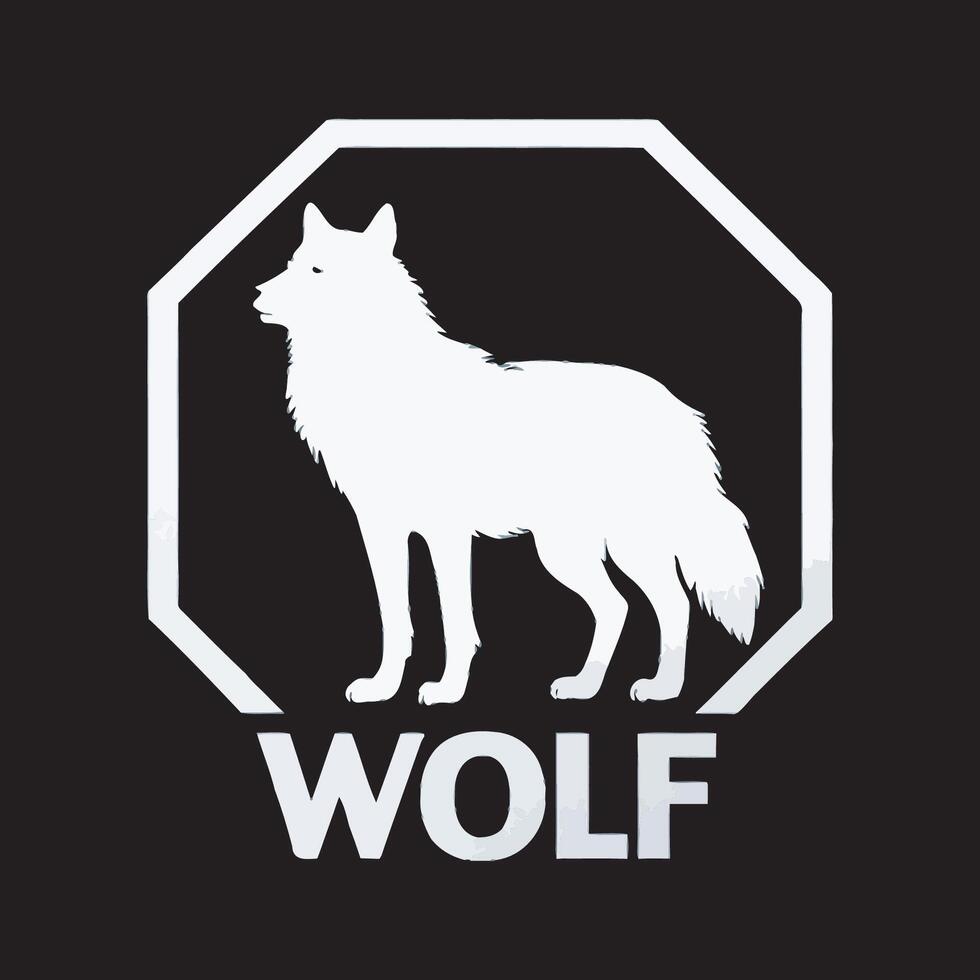 wolf and dog vector