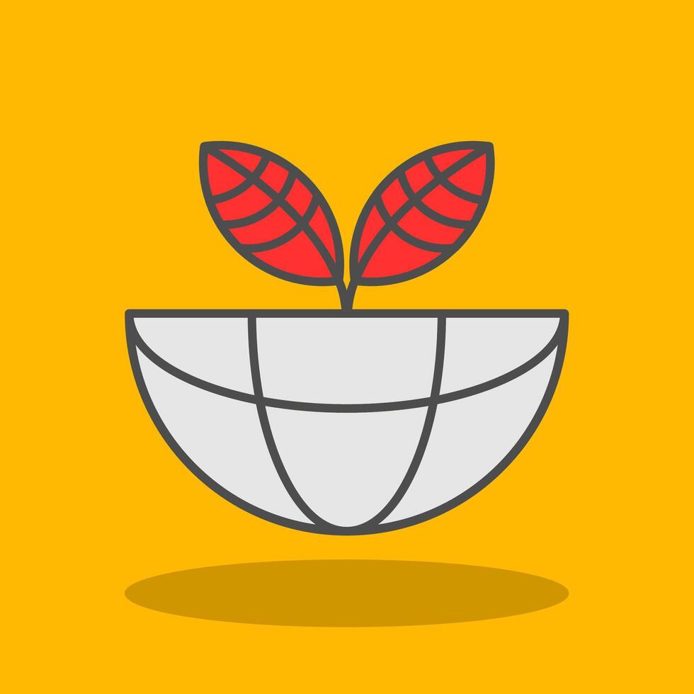 Ecosystem Filled Shadow Icon vector