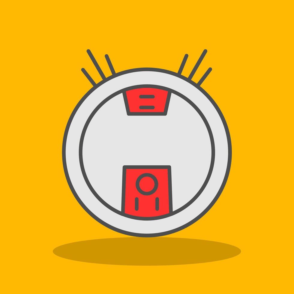 Robot Vacuum Filled Shadow Icon vector