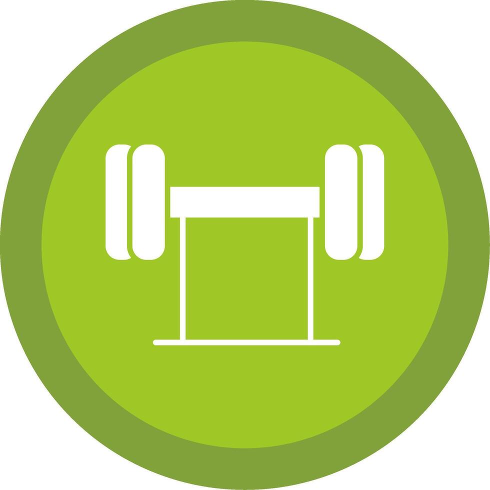 Barbell Glyph Multi Circle Icon vector