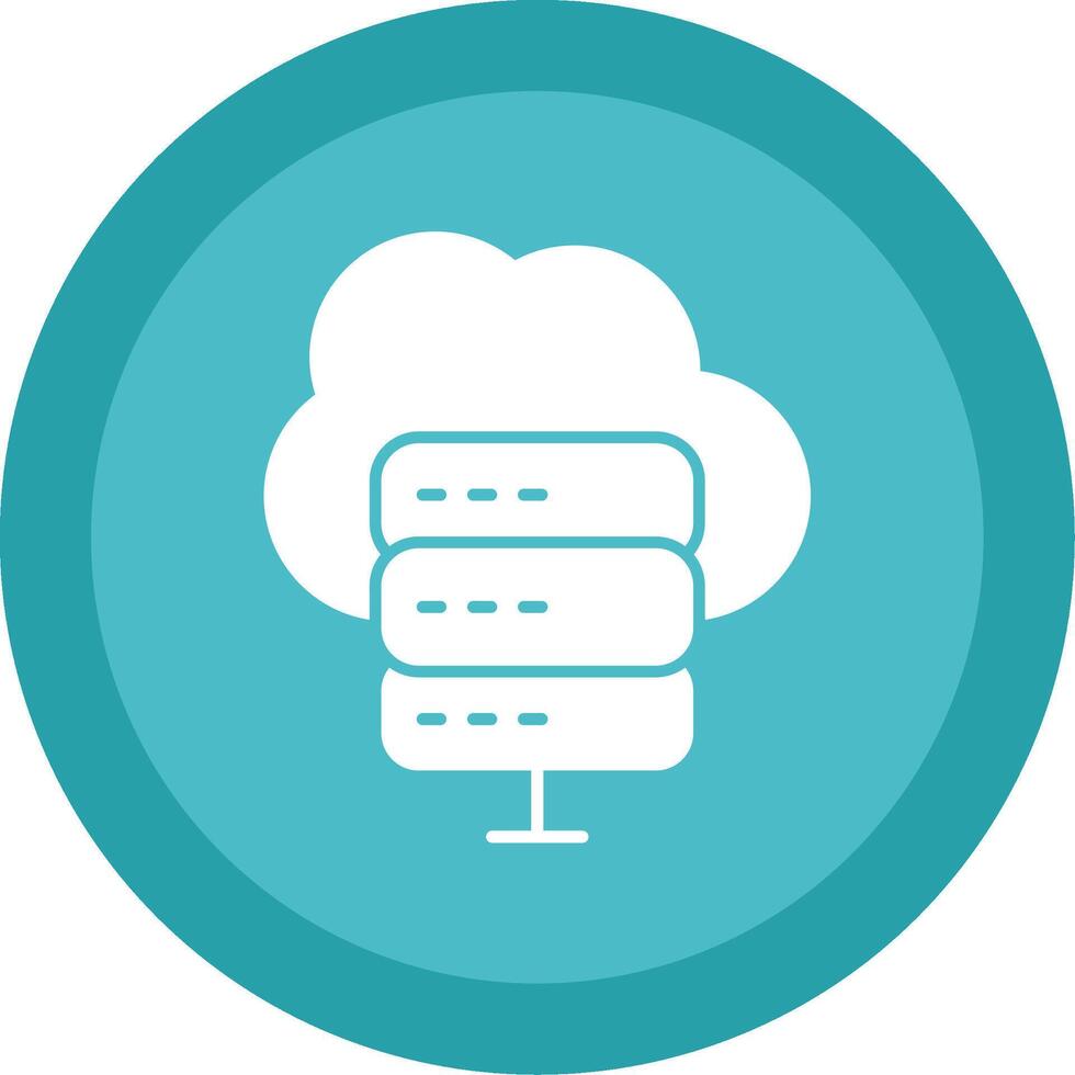 Backup Glyph Multi Circle Icon vector