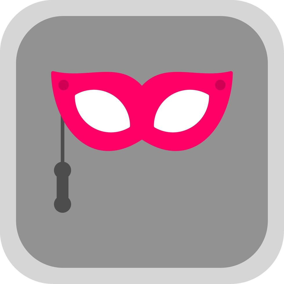 Eye Mask Flat Round Corner Icon vector