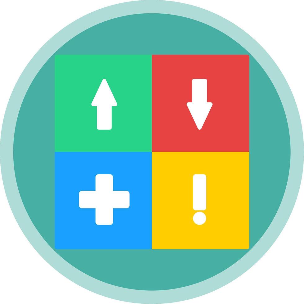 Swot Analysis Flat Multi Circle Icon vector