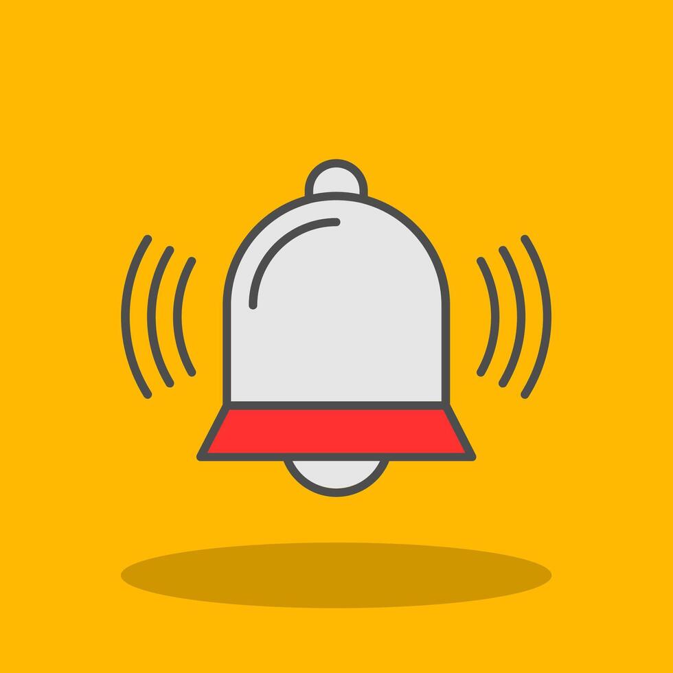 Bell Filled Shadow Icon vector