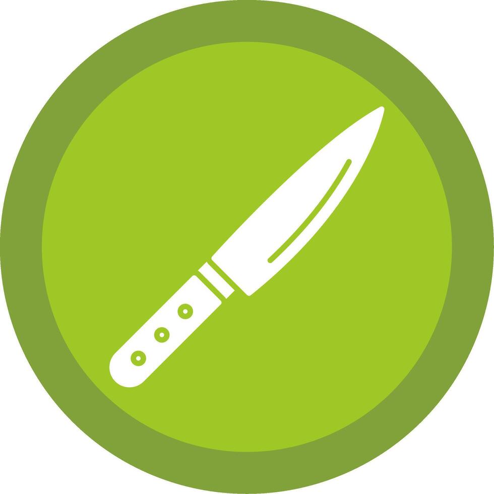 cuchillo glifo multi circulo icono vector