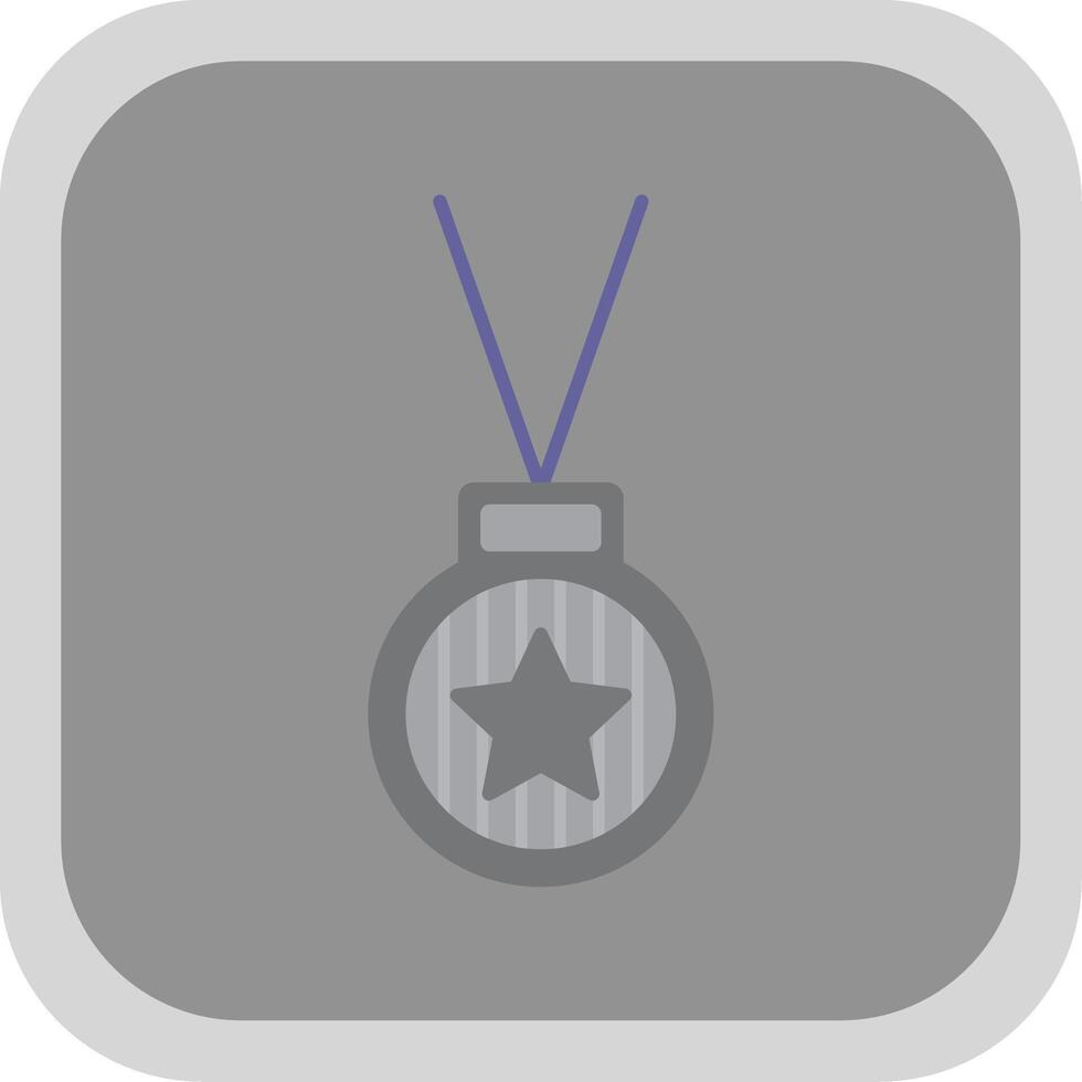 Medal Flat Round Corner Icon vector