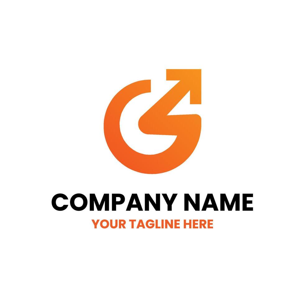 Growth Arrow G Letter Logo vector